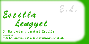 estilla lengyel business card